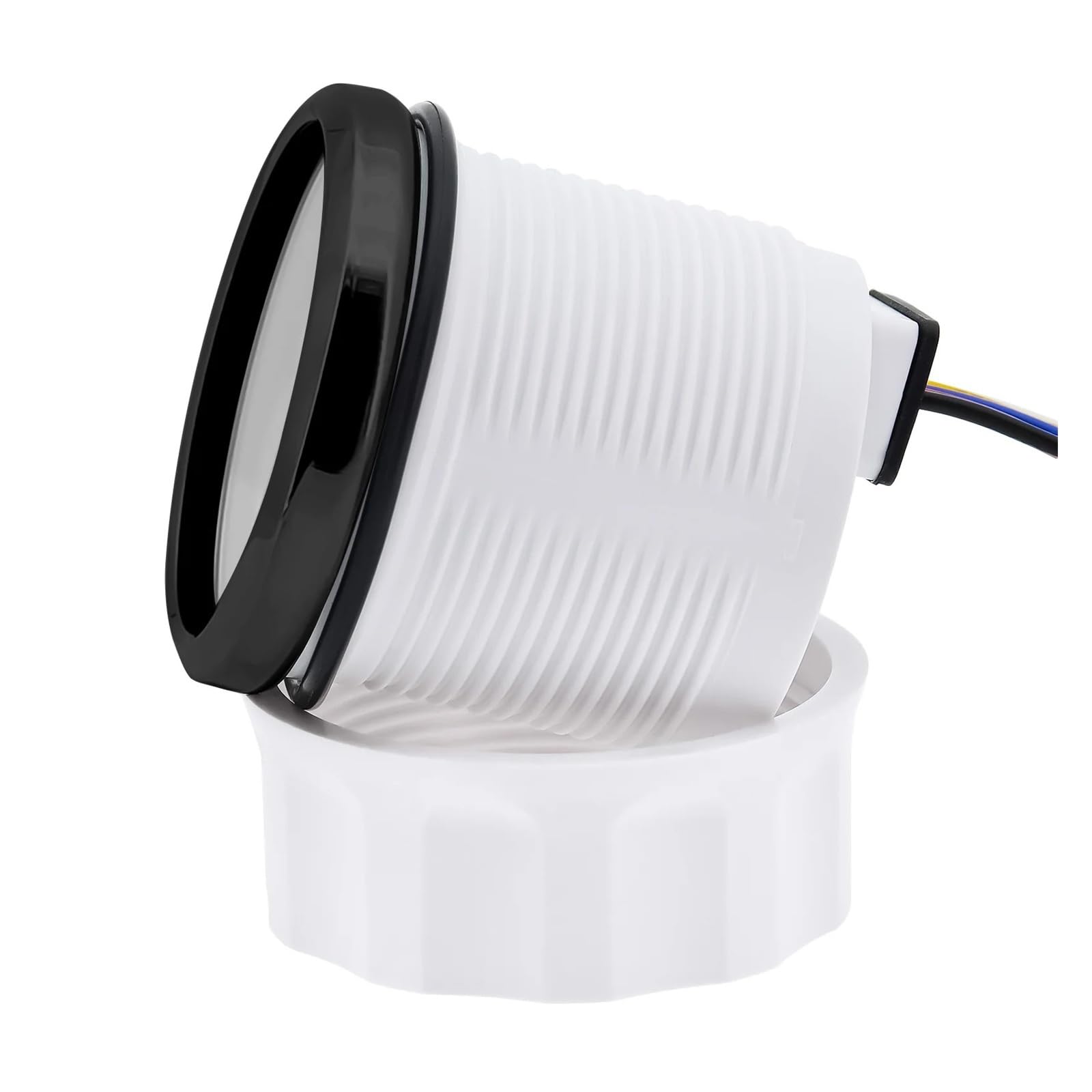 40-120 ℃ Wskaźnik temperatury wody + czujnik, 7 kolorów LED 52 mm Termometr do wody z alarmem dla Auto Car Boat Yacht Wyczyść czytanie(BS 1-8NPT)