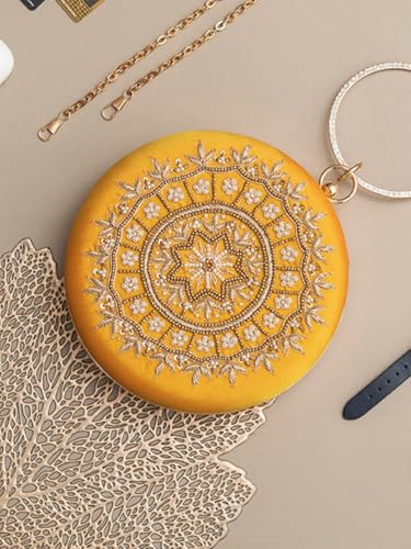 Image of THE TAN CLAN Ifrah Hand Embroidered Clutches for women Purses Luxury Evening Handbags for ladies