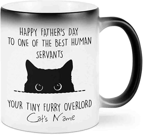 Taza divertida personalizada con texto en inglés Happy Mother's Day To One of the Best Human Server, regalo para los amantes de los gatos, mamá de
