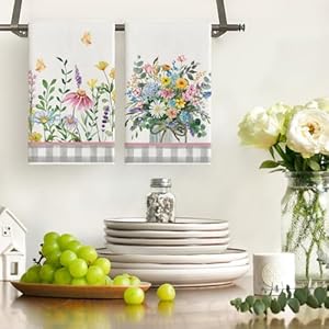Artoidmodebuffaloplaidwildflowerfloralspringkitchentowelsdishtowels18x26inchfarmhousesummerdecorationhandtowelssetof2 Urban Country Home Decor Artoid mode buffalo plaid wildflower floral spring kitchen towels dish towels 18×26 inch farmhouse summer decoration hand towels set of 2 urban country home decor