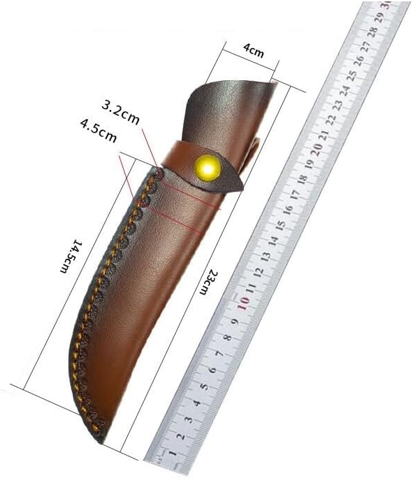 1PC Leather Knife Scabbard, Universal Knife Sheath for Belt with Snap Closure Fits for Fruit Knife