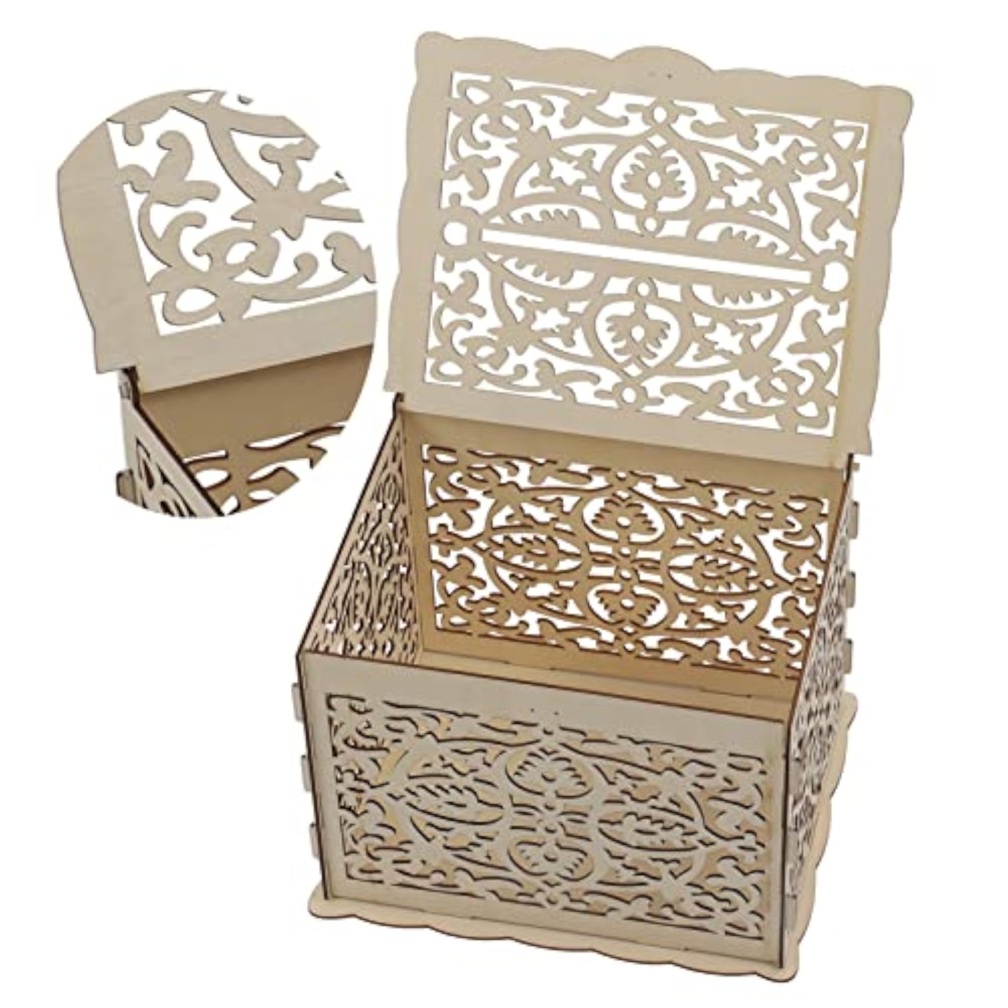 DIY Wooden Box with Lock and Keys for Donations
