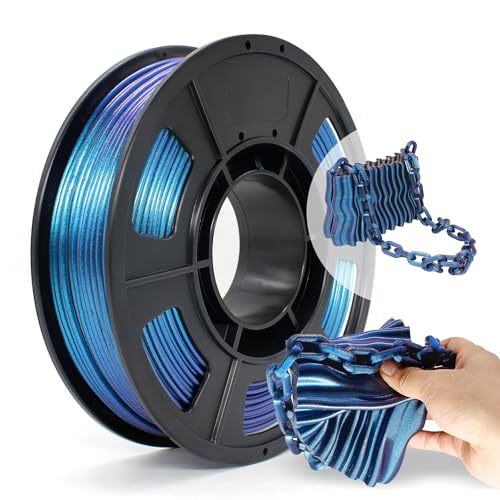 Tecsonar Chameleon TPU Filament 1.75mm 250g0.25kg TPU Chameleon Color 95A (42D) Flexible Soft 3D Printer Filament Changes Color with Light and Angles.