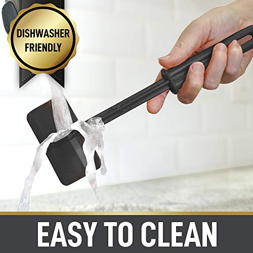 Simple Craft Meat Chopper - Premium Meat Masher, Ground Beef Masher, Hamburger Chopper Utensil - Perfect For Turkey, Mashed Potato, Baking, Cooking & More (Black)