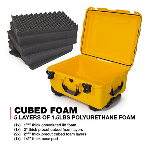 Image of NANUK 950 Waterproof Hard Case with Wheels and Foam Insert - Yellow (950-1004)