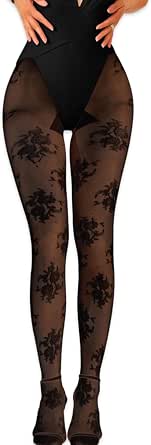 ShawGobow Floral Lace Mesh Tights, Size 0–8