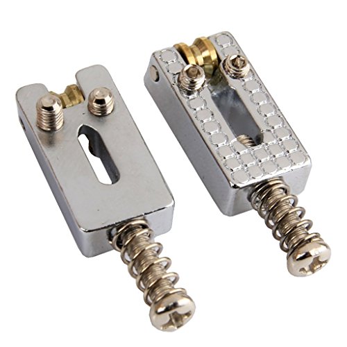 Surfing 6 Roller Bridge Tremolo Saddles w/Wrench for Strat Tele Electric Guitar Chrome