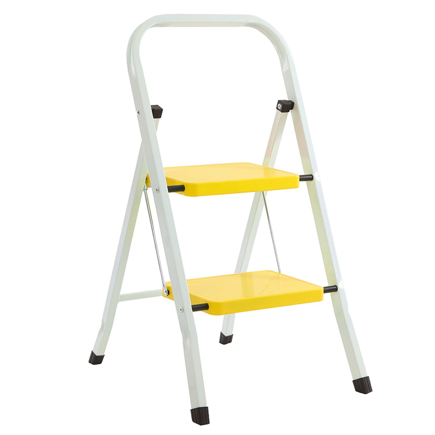 Modern Group Yellow Step Ladder 2 Steps Portable Folding Max Capacity Weight 150Kgv Sturdy And Lightweight
