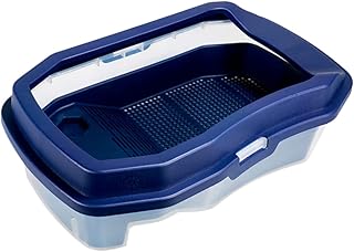 Hohopeti 1 caixa para tanque de tartaruga, recipientes de vidro, tanque de lagartixa, répteis, pequeno transportador, tanque de tartaruga, tanque de tartaruga, aquário com plataforma de secagem, área de alimentação de tartaruga