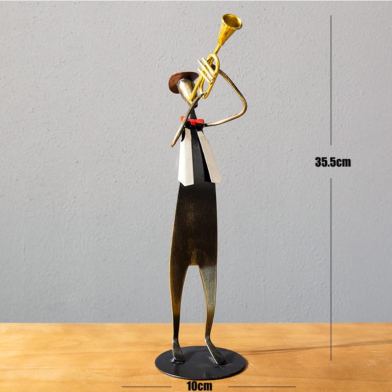 Scultura Office Bookshelf Decor Creative People Model Vintage Home Decoration Accessori Band Musica Band Decorativa Statue per l'Arredamento della Casa (Color : Multi-Colored)