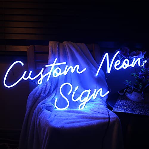 Personalized Neon Signs, Custom Neon Signs Light, Neon Decorative Lights, LED Custom Neon Sign Wall Light for Home Decor, Bedroom, Birthday Party, Christmas, Wedding, Business, Bar Neon Decor (10")