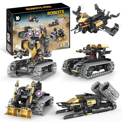 LNANZTCX 5 In1 Robot Toy for Kids Building Kit,323 Pcs Blocks App & Remote Control Robotics Kit,STEM Rc Robot Building Toys for Kids Age 6 7 8 9 10 11 12+,DIY Educational Gift for Boys & Girls