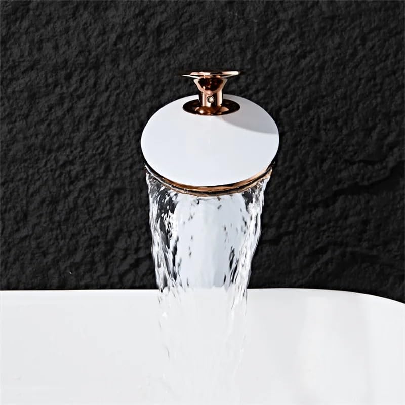 Robinet cascade pivotant or rose mitigeur laiton eau chaude froide vasque - 4