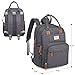 Diaper Bag Backpack, RUVALINO Multifunction Travel Back Pack Maternity Baby Changing Bags, Large Capacity, Waterproof and Stylish, Dark Gray