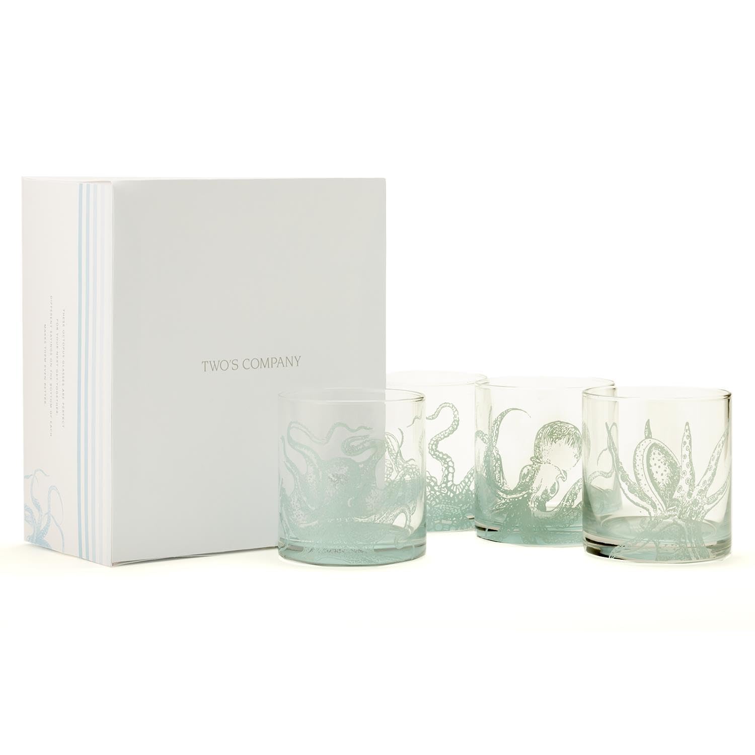 Amazon.com | Two's Company Octopus Double Old Fashioned Glasses
