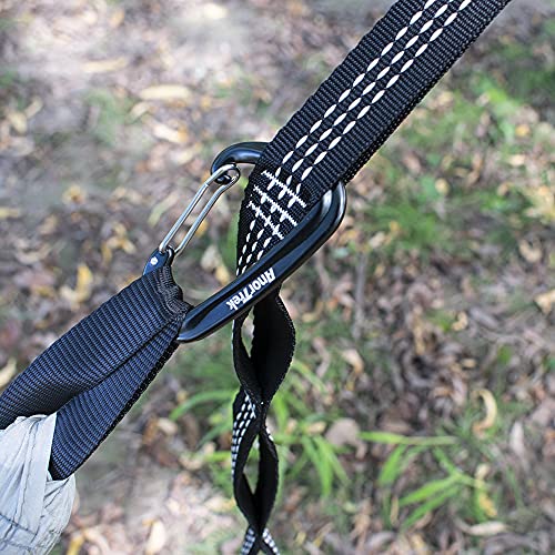 Camping Hammock, Anortrek Lightweight Portable Single & Double Hammock With Tree Straps [10 Ft/18+1 Loops], Parachute Hammock For Camping, Hiking, Garden, Yard (Light Grey&Blue, Double 78''W X 118''L) #TOP5