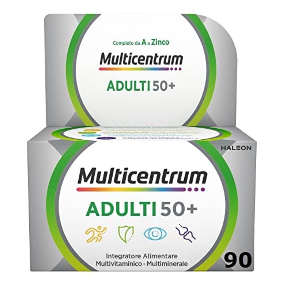 Multicentrum Adulti 50+, Integratore Multivitaminico Completo, 90 Compresse | co