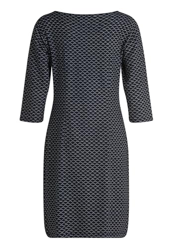 Betty Barclay Damen Etuikleid mit 3/4 Arm 46, Dunkelblau/Weiß