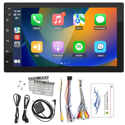 {Reproductor Multimedia Coche Universal Reproductores Multimedia Android 8.1 Radio de Coche Estéreo inalámbrico CarPlay Android Auto Navegación GPS Bluetooth FM WiFi Universal 7 '' 2din...