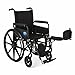 Medline Premium UltraLightweight Wheelchair with FullLength FlipBack Arms and Elevating Leg Rests for Extra Comfort 18” Seat, No, 1 Count