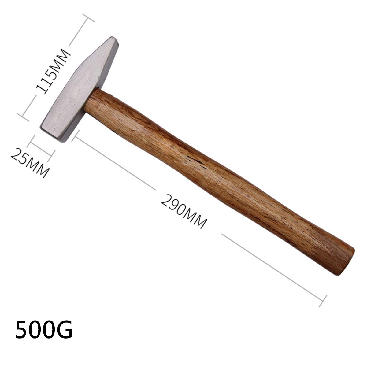 HAZET Hammer 2142N-2, Length: 260 mm, 1250 g Hammer Head, Vibration-Absorbing Hickory Handle, High-Alloy Quality Steel for Long Service Life