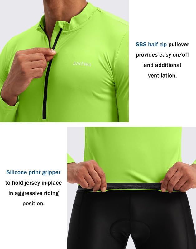 Men's Long Sleeve Half-Zip Cycling Jersey