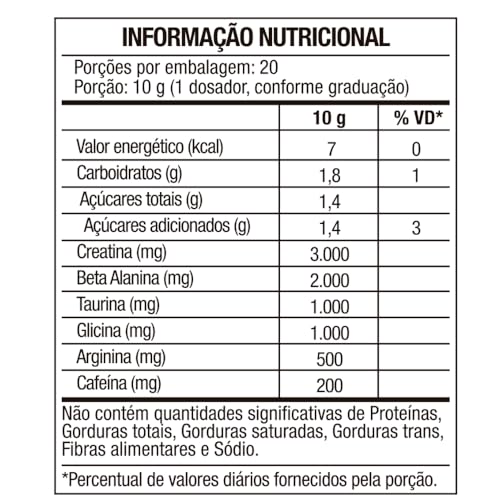 Pré Treino Foguete não tem Ré - Pré-Workout Mais Energia Sabor Maça Verde 200g - FTW