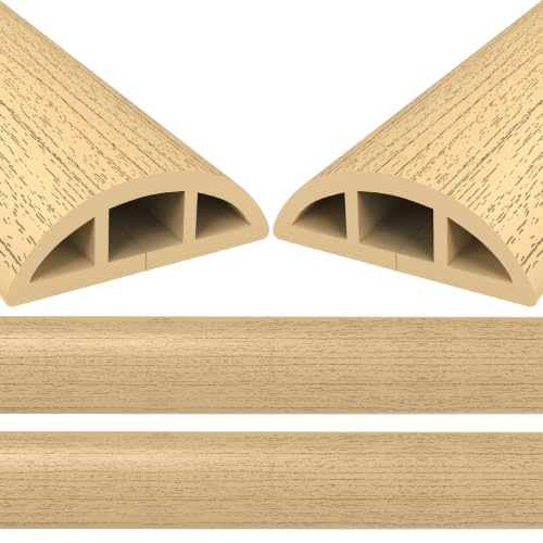 Image of Eapele Floor Cord Cover 10ft (2 Pack) Cord Covers for Wires on Floor, Heavy Duty Extension Cord Cover, Rubber Floor Cable Cover, Prevent Trip Hazard for Sidewalk Home Office Outdoor or Indoor Settings
