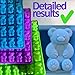 Thick and Large Gummy Mold for Edibles-BPA Free Teddy Bear Silicon Molds for Candy-Set of 3 Gummy Bear Molds Silicon with 3 Droppers (Green, Puple, Blue) (Blue,Green,Purple)