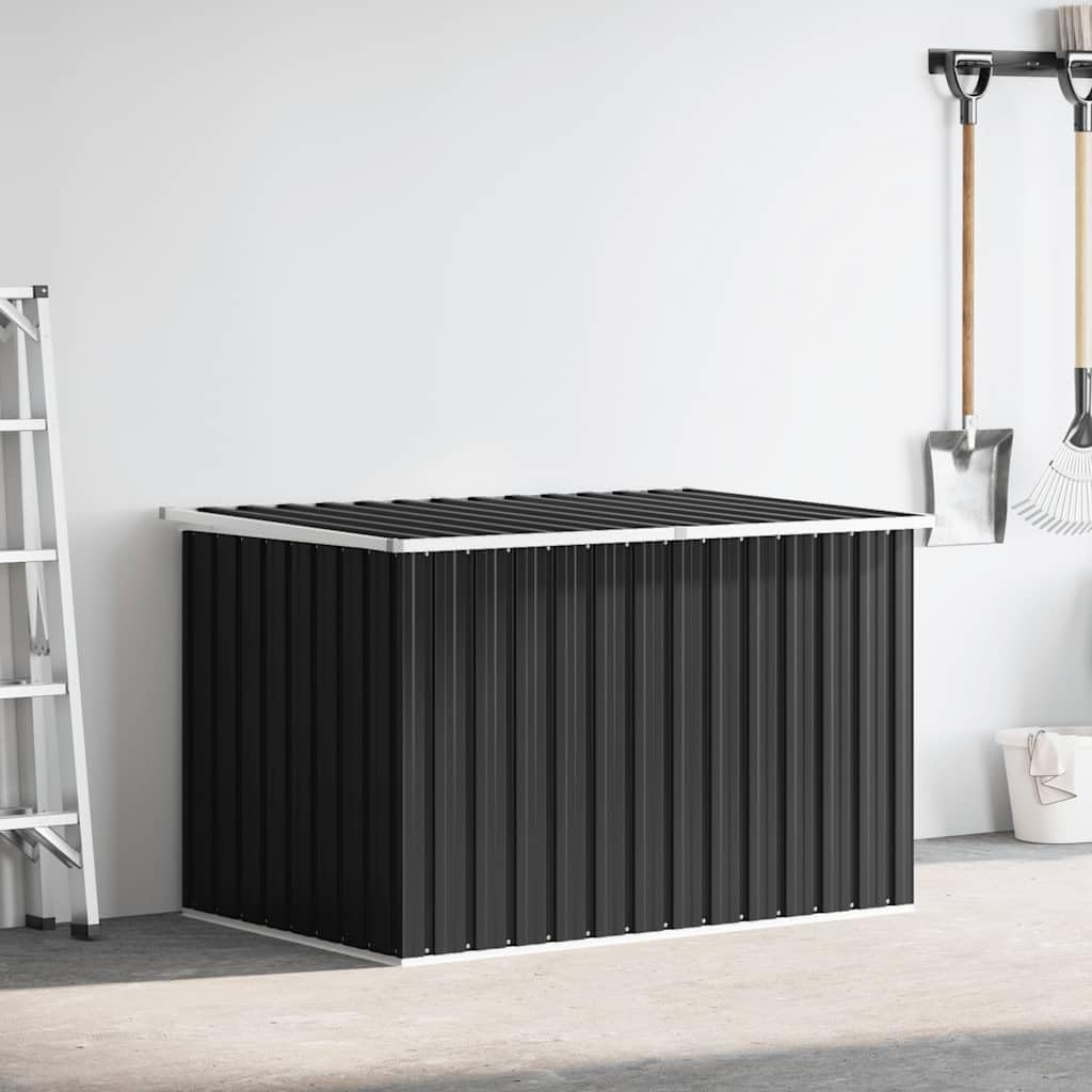 Gartenbox Anthrazit aus verzinktem Stahl 171x99x93 cm, wetterfest, mit Klappdeckel, großer Stauraum für Kissen, Polster und Zubehör, ideal für Terrasse, Balkon und Outdoor-Schutz