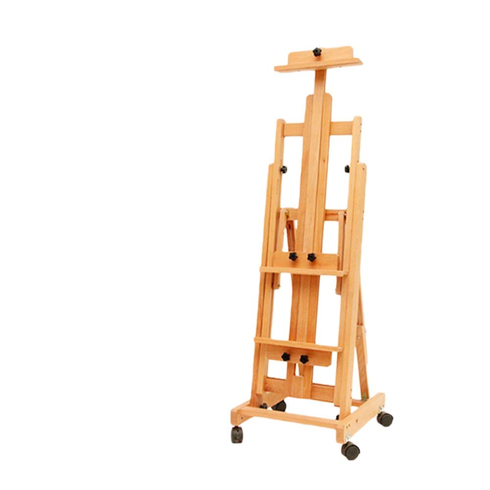 WDSOPK Easels For Plates Easel Stand Easel Cart Sketch Oil Painting Shelf Movable Art Easel(One Color Easel)