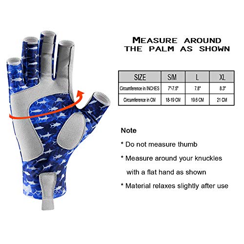 image for KOOFIN GEAR Fishing Gloves Sun Protection Fingerless Gloves UPF50 Men 