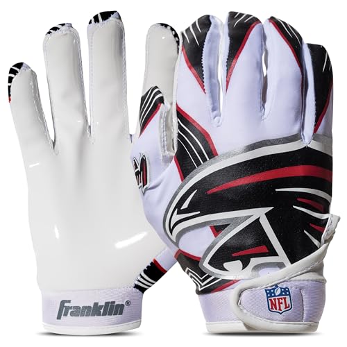 Image of Franklin Sports Youth NFL Football Receiver Gloves - Kids Football Gloves Pair - NFL Team Logos and Silicone Palm