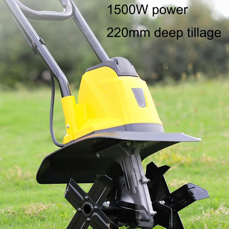 コード付き電気耕うん機、1500W 【埋め立て】 380RPMガーデン耕うん機/耕運機、ブレードは幅12.5インチ、深さ8.6インチのパス、30M