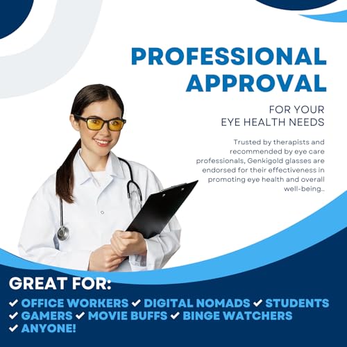 Image of Blue Light Blocking Glasses: Shield Your Eyes from Harmful Screen Glare, Prevent Eye Fatigue, and Maintain Eye Health, for Computer, TV, Gaming,Women and Men - Includes Case