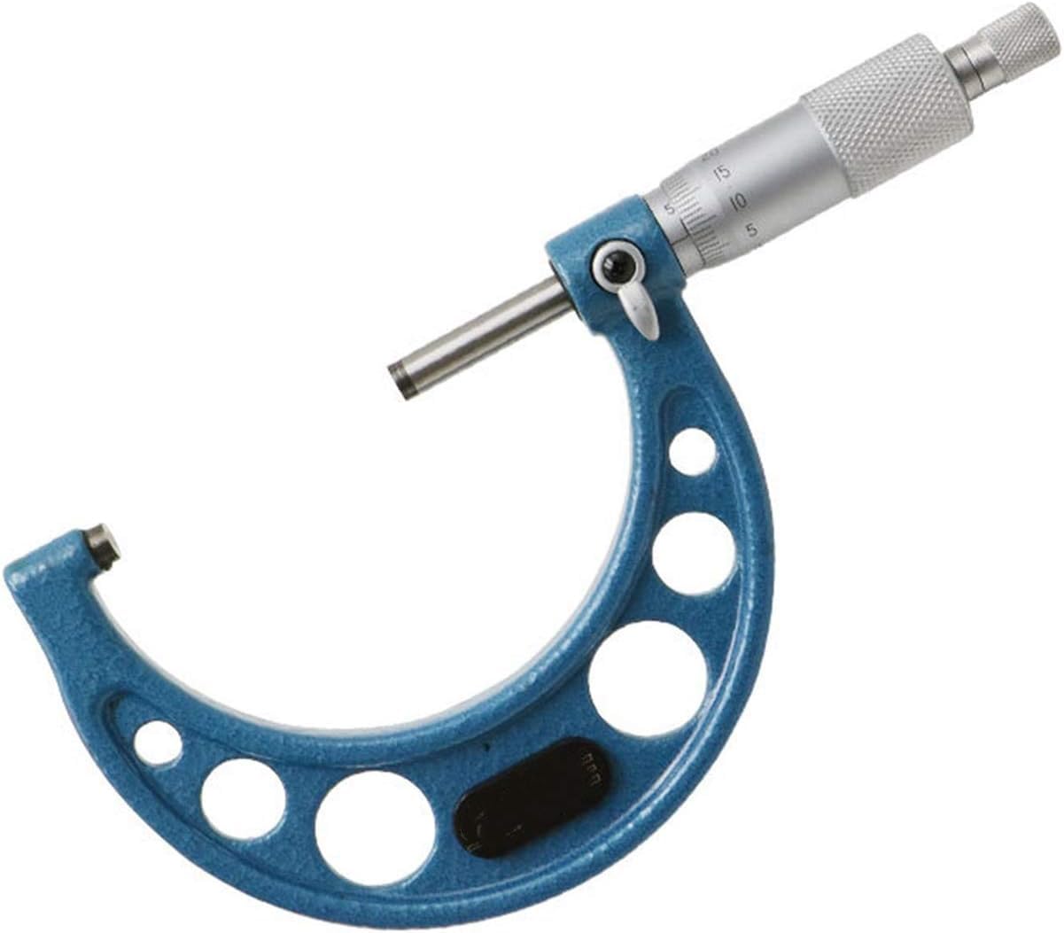 Micrómetro,Micrómetro de exteriores,Medidor de esp 0.01 mm 50-75 mm azul micrómetro exterior calibres mecánicos micrómetro herramienta de medición micrómetro calibrador micrómetro digital (Specificati