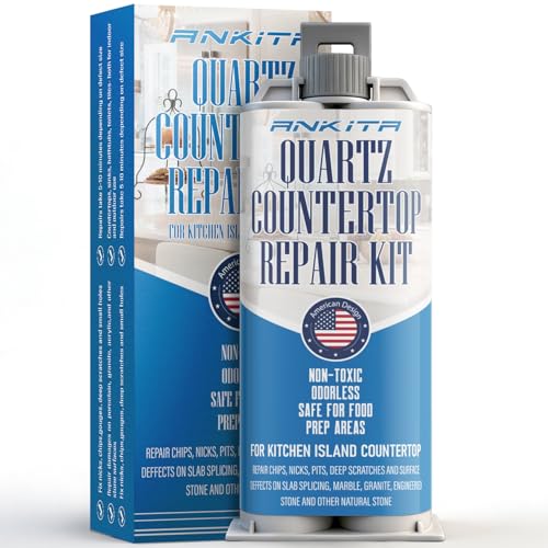 Quartz Countertop Repair Kit (White), Quick-Drying...