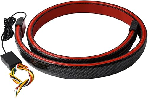 1797 Alerón para coche, tercera luz de freno, señal de giro, tira LED roja, accesorios exteriores universales para alerón trasero, labio, maletero,