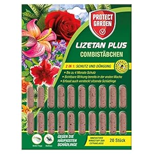 PROTECT GARDEN Lizetan Plus Combistokjes, langdurige ongediertevrij en premium meststof in één, 20 stuks