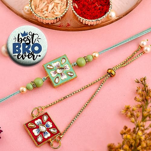 ascension Rakhi For Unisex Adult Combo Set Raksha Bandhan Traditional Rakhi Bracelet Set for Brother Sister with Roli Tilak Couple Rakhi with Roli Tilak & Best Brother Fridge Magnet (B0CD2J5T6J) Amazon Price History, Amazon Price Tracker