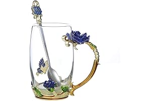 Flower Cups Tea Mug with Spoon