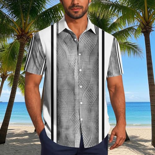 Cuban Guayabera Shirts for Men Short Sleeve Casual Button Down Shirts Summer Vacation Beach Shirt Mexican Tops2