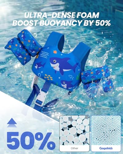 Image of Gogokids Puddle Float Jumper 24-66 Pounds, Toddler Swim Vest Kids Floaties