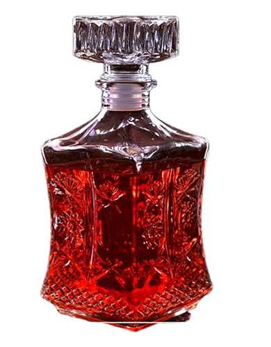 ワインボトル 酒分け器 北欧風 おしゃれ 酔い覚まし器 ガラス瓶ワインボトル酔い覚まし器 ウイスキーのボトル ワイン空瓶 ワインの貯蔵 家庭用セット 家族の会食 バーナイト 個人の秘蔵 クリスタルグラス クリア 蓋付き 鉛フリーガラス 控えめなファッション