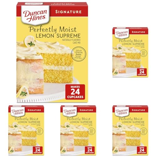 Duncan Hines Signature Cake Mix, Lemon Supreme, 15.25 oz (Pack of 5)