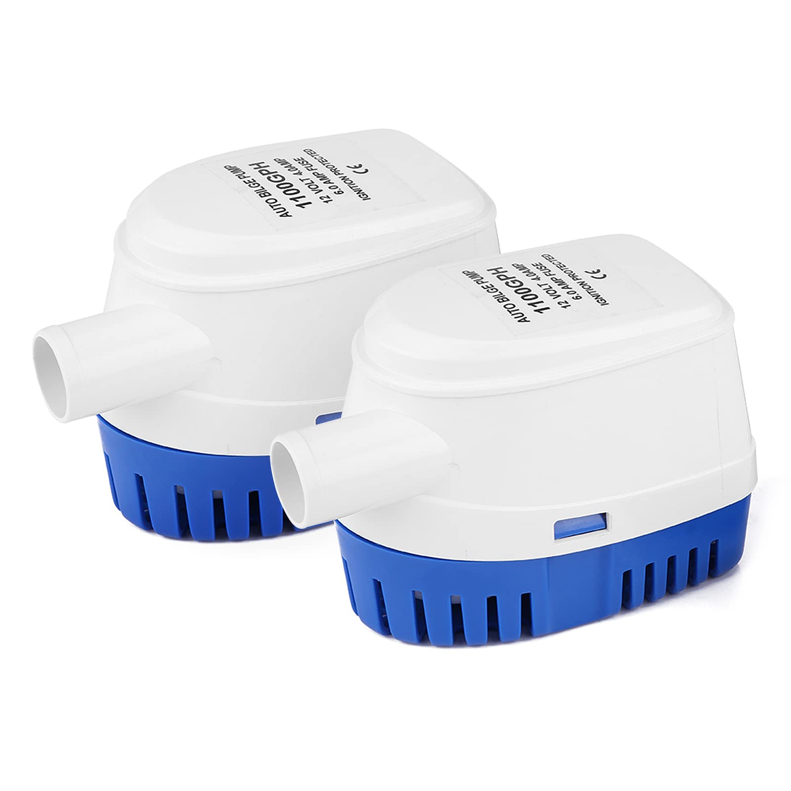 Pompa di sentina, 1100 GPH 12V Pompa Dell'acqua di Sentina Automatica, Pompa Dell'acqua di Sentina Sommergibile con Interruttore a Galleggiante e Protezione di Accensione per Barche Piscina