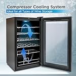 BLACK+DECKER BD61526 Wine Cellar, Black Cabinet with Gray Door Accent - Image 3