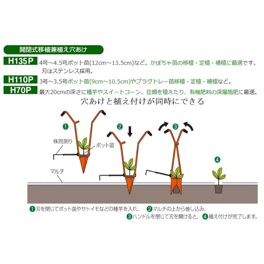 Amazon | ホーラー 開閉式 HP135P 移植器 植え 穴あけ かぼちゃ