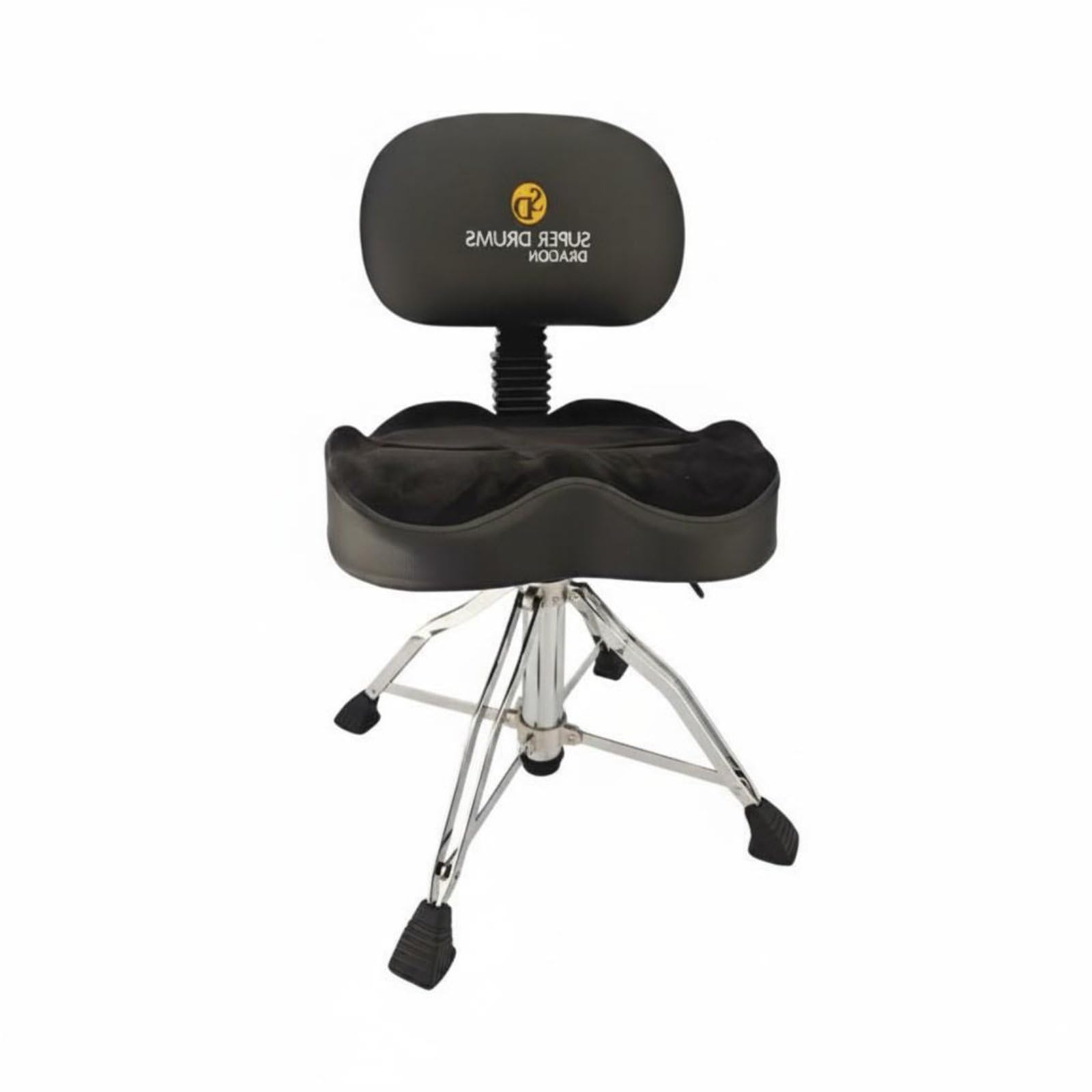 TISHITA Asiento de Batería Ajustable Trono de Batería Silla para Baterista Taburete de Batería con Base Firme y Acolchado en PU, SD Tambor C Silla Ergonómica Ajustable con Respaldo De Presión De Aire