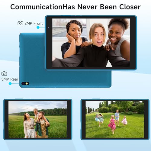 Image of BYANDBY Tablet 7 inch Android 15.0 Tablet, 8GB+32GB ROM （1TB Expand）, Quad-Core, WiFi, GMS, Dual Camera, Educational, Games (Green)